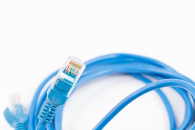 Mavi beyaz Lan kablosu kablolu