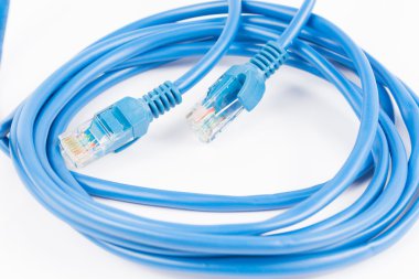 Mavi beyaz Lan kablosu kablolu