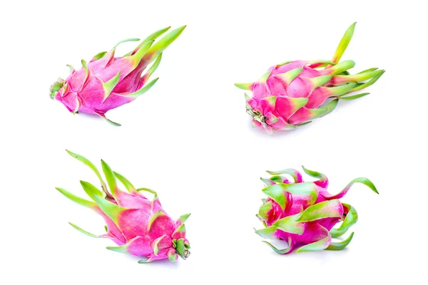 Dragon fruits on white — Stock Photo, Image