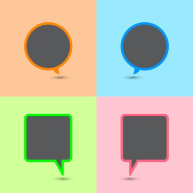 konuşma balonları Icons set.