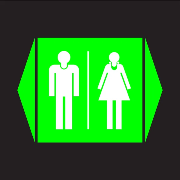 Mannelijke en vrouwelijke toilet teken — Stockvector