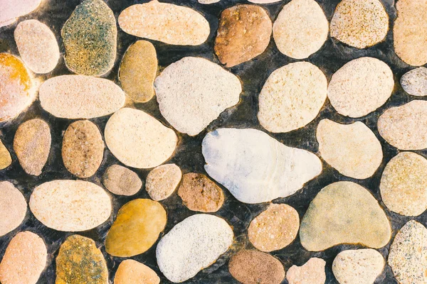 Pebble stone floor tile texture — Stock Photo, Image