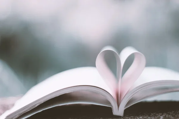 Cuore libro sfondo . — Foto Stock