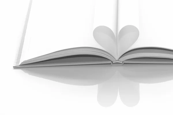 Cuore libro sfondo . — Foto Stock