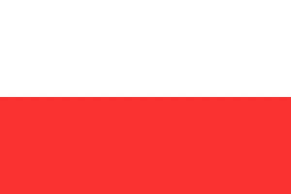 Polská vlajka. — Stockový vektor