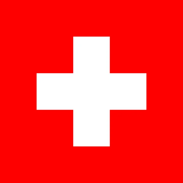 Bandera de Suiza . — Vector de stock