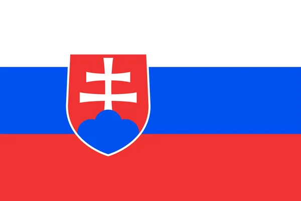 Flagga Slovakien. — Stock vektor