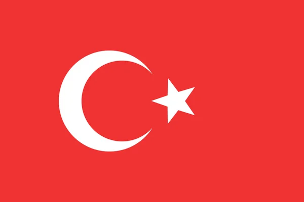 Turkiets flagga. — Stock vektor