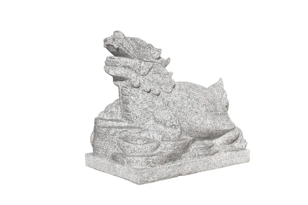 Статуя черепахи на белом — стоковое фото