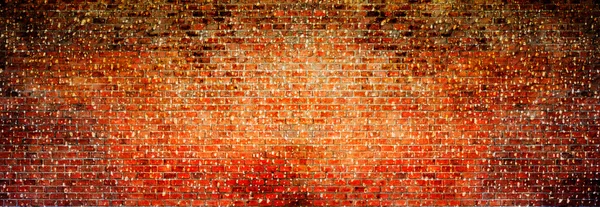Vörös tégla háttér. Nagy felbontású panoráma — Stock Fotó