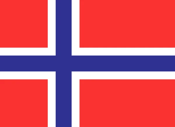 Flagge Norwegens. — Stockvektor
