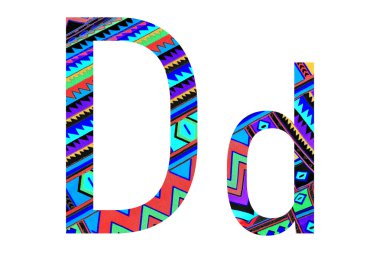 Kumaş dokulu İngilizce alfabe.