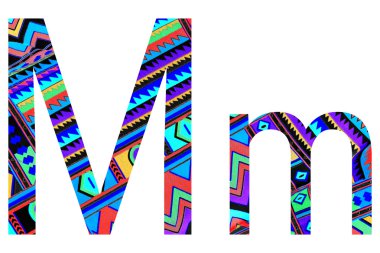 Kumaş dokulu İngilizce alfabe.