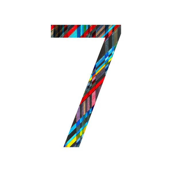 Número 7 (sete) alfabeto — Fotografia de Stock