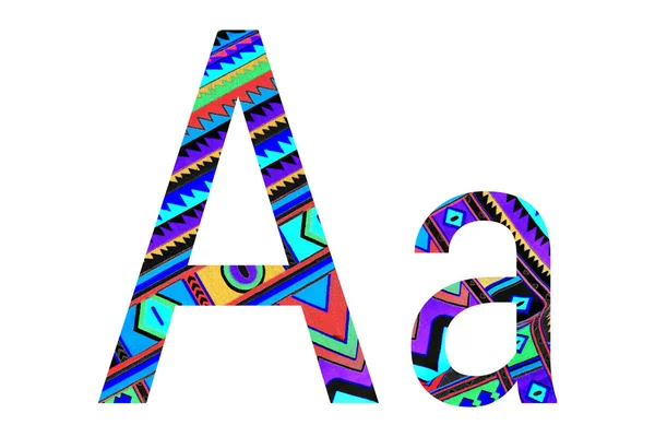 English alphabet with fabric texture. — Stock Photo, Image