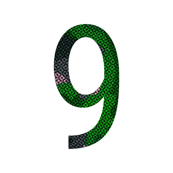 Αριθμός 9 (εννέα) αλφάβητο — Φωτογραφία Αρχείου