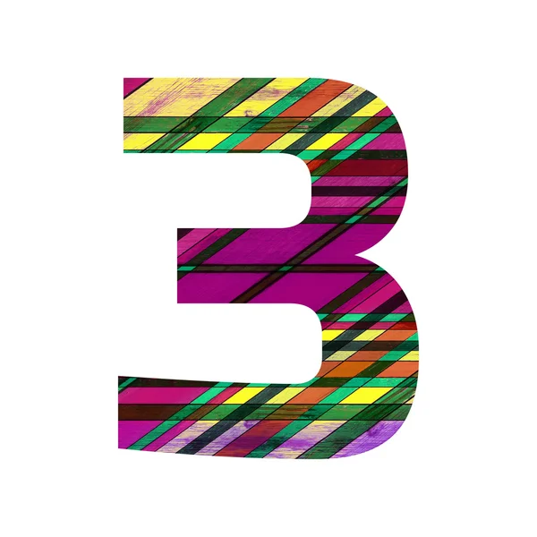 Numero 3 (tre) alfabeto — Foto Stock