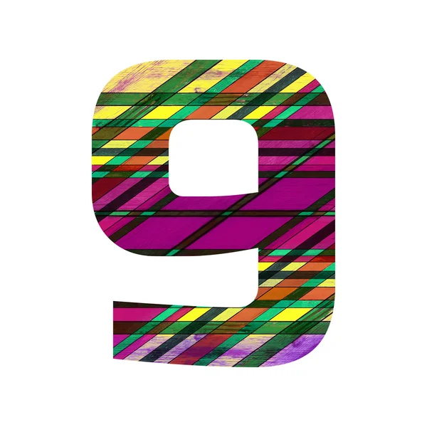 Número 9 (nove) alfabeto — Fotografia de Stock