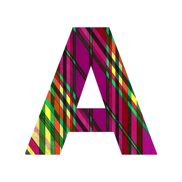 Engels alfabet met vintage kleurrijke houtstructuur. — Stockfoto