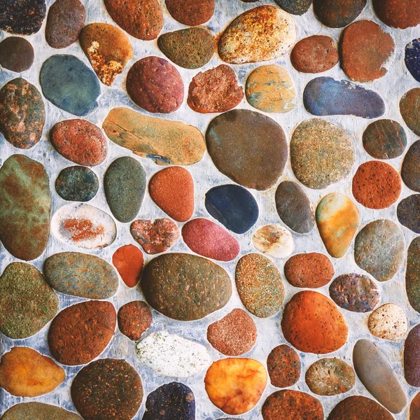 Pebble stone floor tile texture — Stock Photo, Image