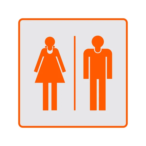 Sinal de banheiro masculino e feminino —  Vetores de Stock