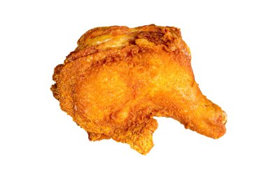 Kızarmış tavuk beyazda izole.