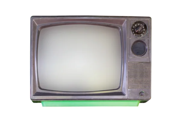 Παλιά televition σε λευκό — Φωτογραφία Αρχείου