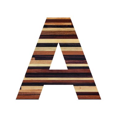 İngilizce alfabe antika ahşap doku ile.