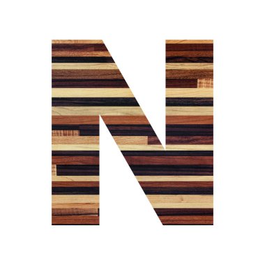 İngilizce alfabe antika ahşap doku ile.