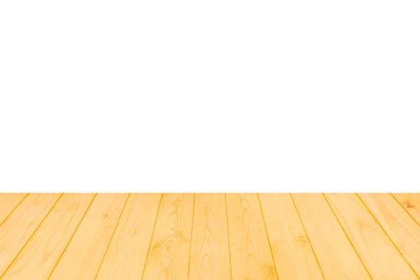 Wood table top on white background — Stock Photo, Image