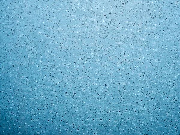 Detailní Kapky Deště Skleněné Auto Období Dešťů — Stock fotografie