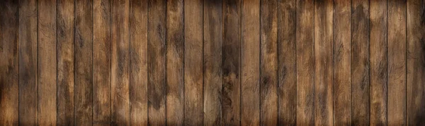 パターンの背景のためのパノラマ古い木のテクスチャ ショップ カフェのデザインの壁の背景とコピースペース — ストック写真
