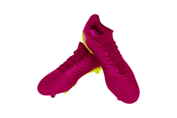Pink Football Boots Isolated White Background — Stock Photo, Image