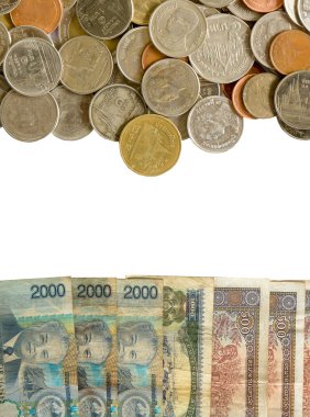 Tayland Baht sikke ve Kip para birimidir Laos arka plan