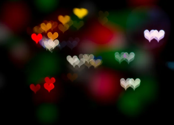 Bokeh en forme de coeur — Photo