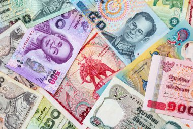 Tayland para banknot arka planı için