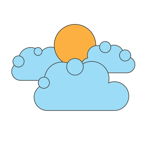 Clouds and sun — Stock Vector