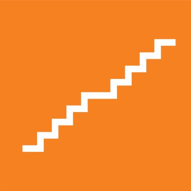 Merdiven simgesi turuncu duvar