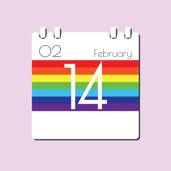 Icono del calendario del arco iris — Archivo Imágenes Vectoriales