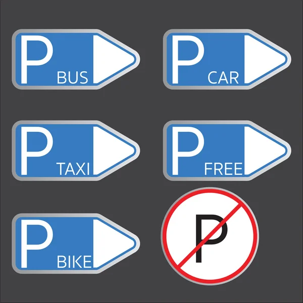 Parkplatzschild — Stockvektor