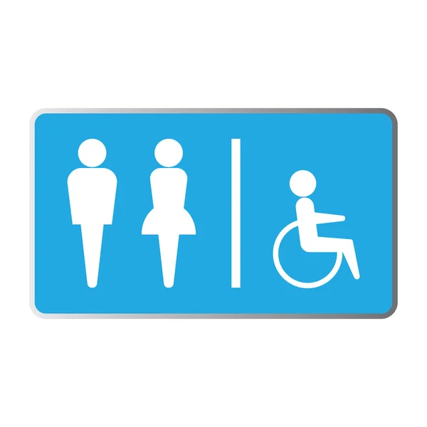 Symbole für Toilettenschilder — Stockvektor
