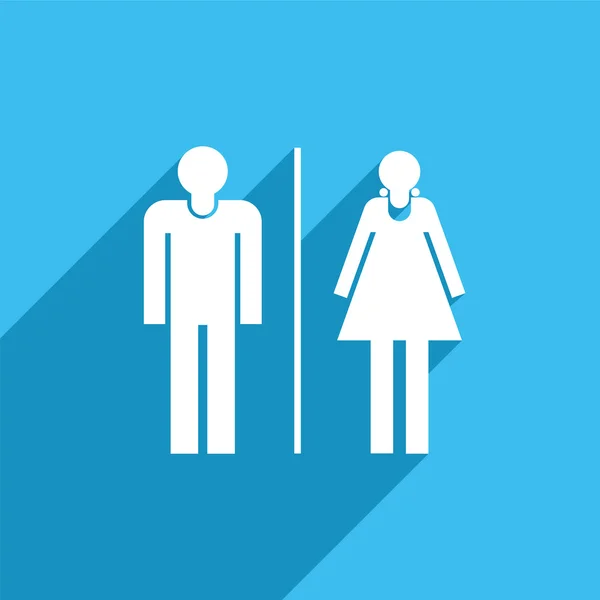 Ikona Symbol mužské a ženské toaletě. — Stockový vektor