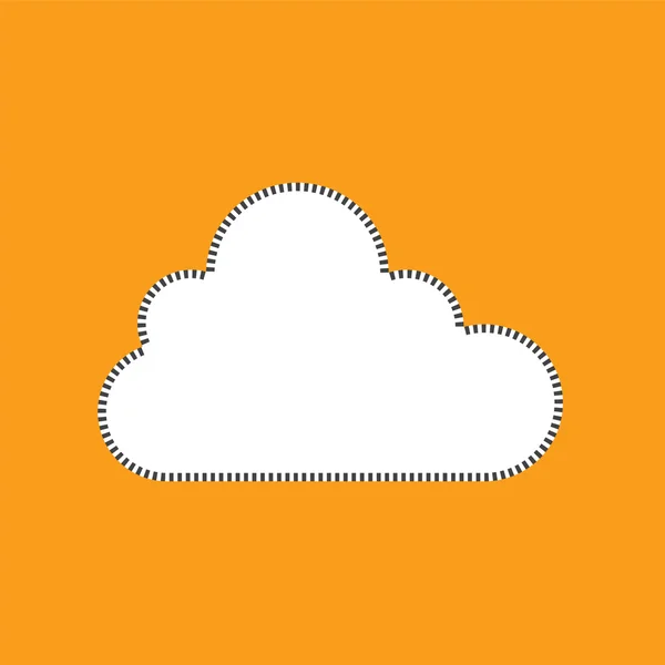 White cloud icon — Stock Vector