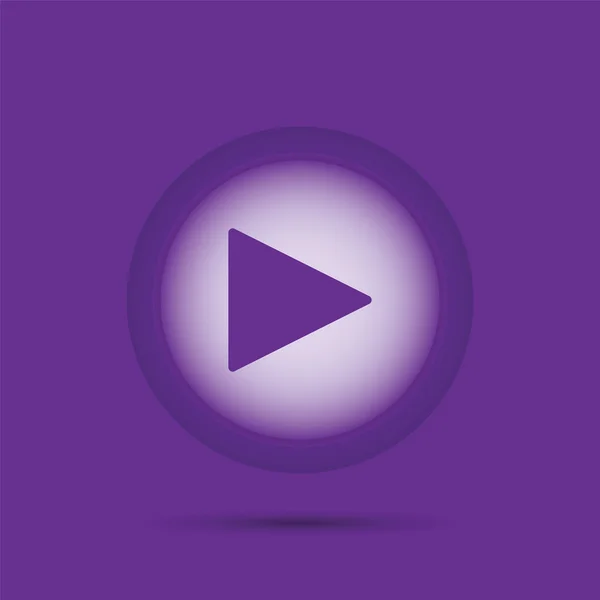 Play icon on purple — Stock Vector