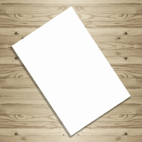 Blank space white billboard on wood background — Stock Photo, Image