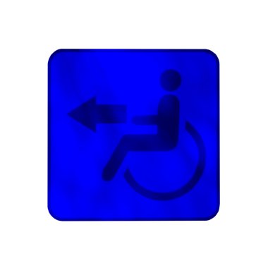 Handikap işareti özel tuvalet için