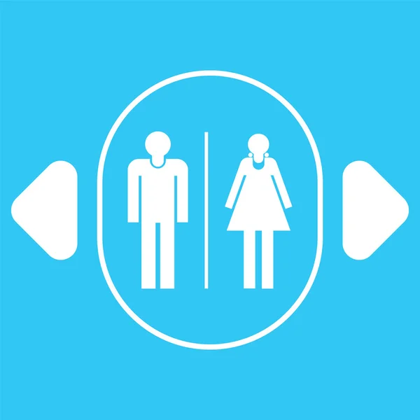 WC pictogram teken — Stockvector