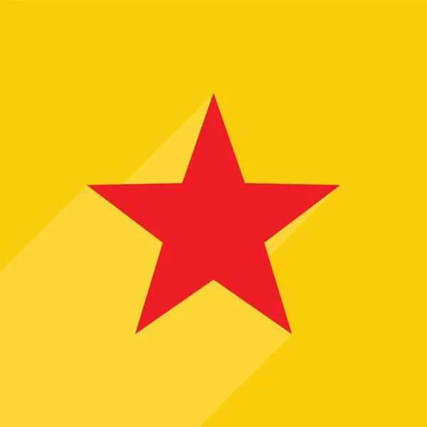 Estrella roja icono — Vector de stock