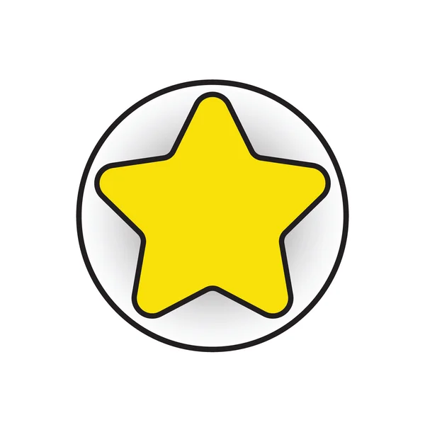 黄色の星のアイコン — ストックベクタ