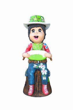 Tayland pişmiş topraktan yapılmış çocuk bebek.